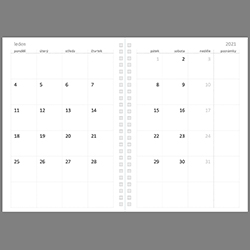 FELIX: buňkový měsíční přehled (plánovač)