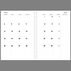 HEDVIKA: buňkový měsíční přehled (plánovač)