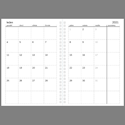 QUIDO: buňkový měsíční přehled (plánovač)